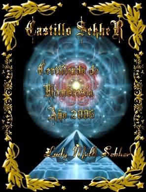 CERTIFICADO DE MEMBRES�A CABALLERO DE ORO CASTILLO SEKHER